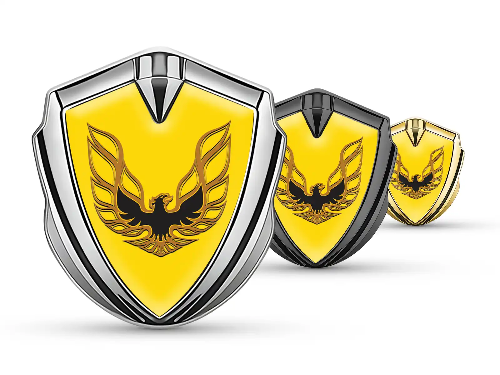 Pontiac Domed Emblem Badge Racing Look Glossy 